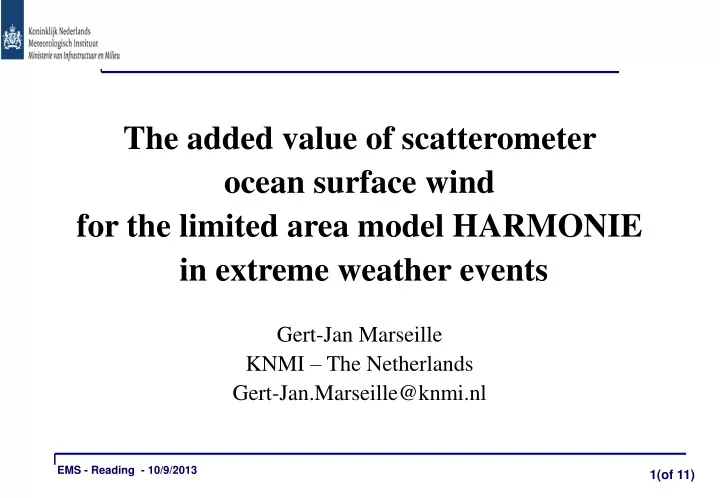 the added value of scatterometer ocean surface