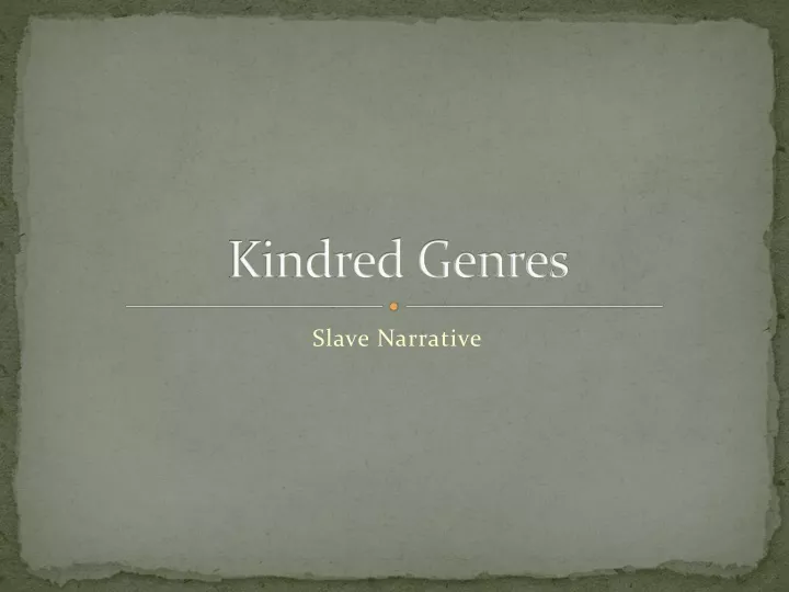 kindred genres