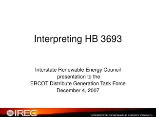 Interpreting HB 3693