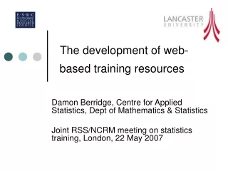 The development of web-based training resources