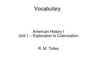 Vocabulary