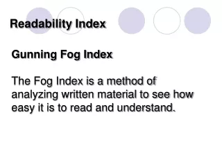 Readability Index