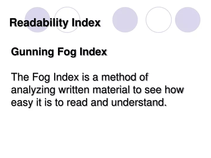 readability index