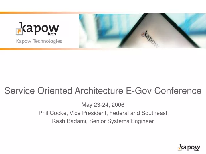 service oriented architecture e gov conference