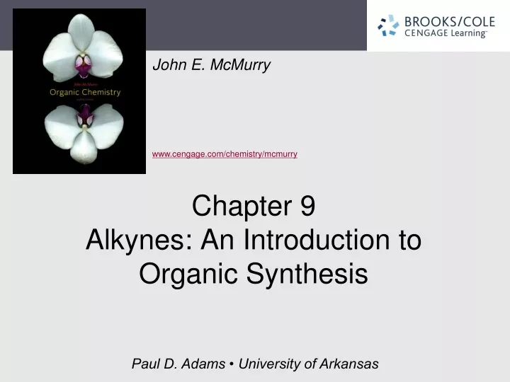 chapter 9 alkynes an introduction to organic synthesis