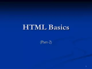 HTML Basics