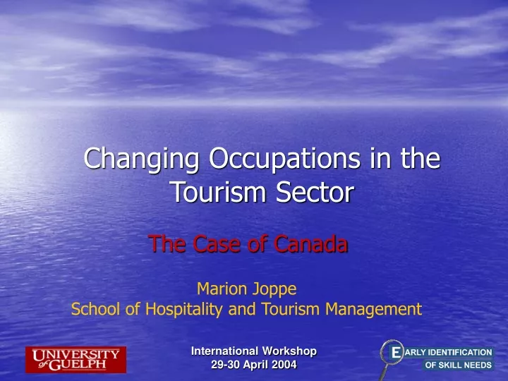 changing occupations in the tourism sector