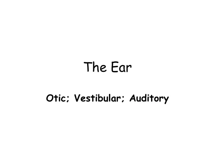 the ear