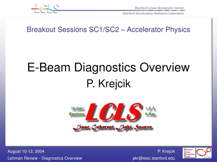 breakout sessions sc1 sc2 accelerator physics