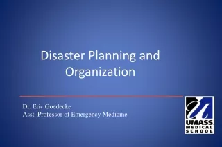 Disaster Planning and Organization