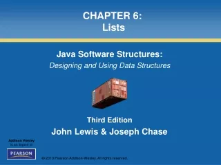 CHAPTER 6:  Lists