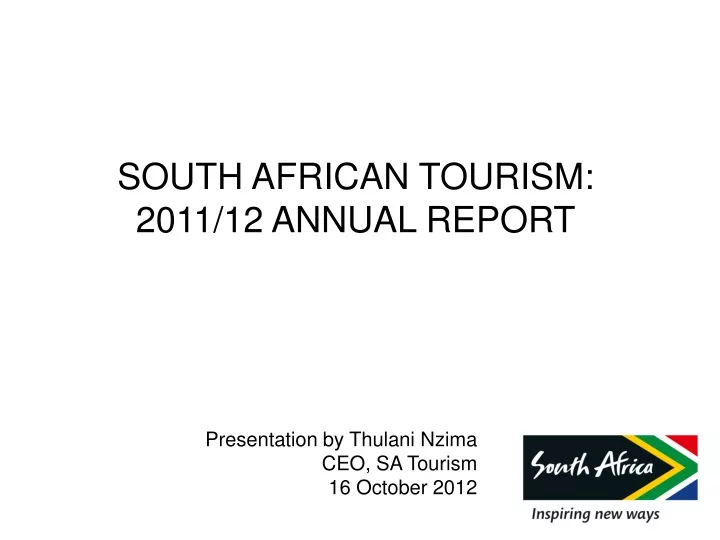 south african tourism 2011 12 annual report