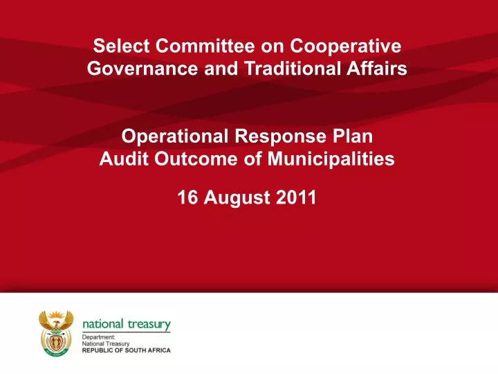 select committee on cooperative governance