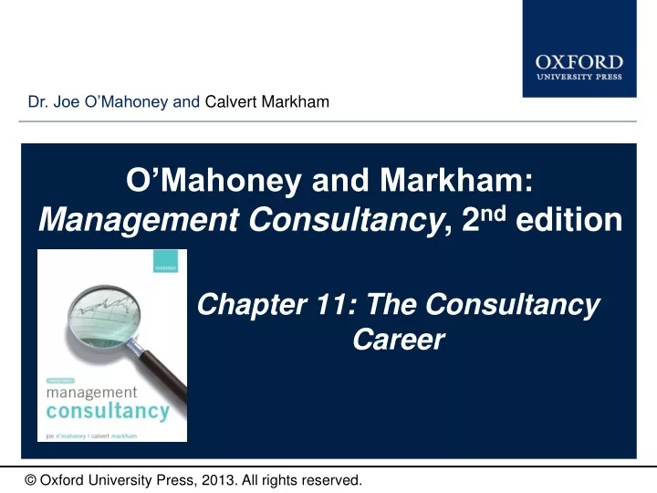 o mahoney and markham management consultancy 2 nd edition