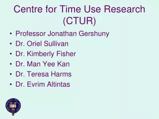 Centre for Time Use Research (CTUR)