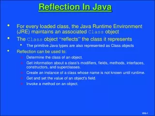 Reflection In Java