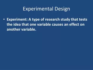 Experimental Design