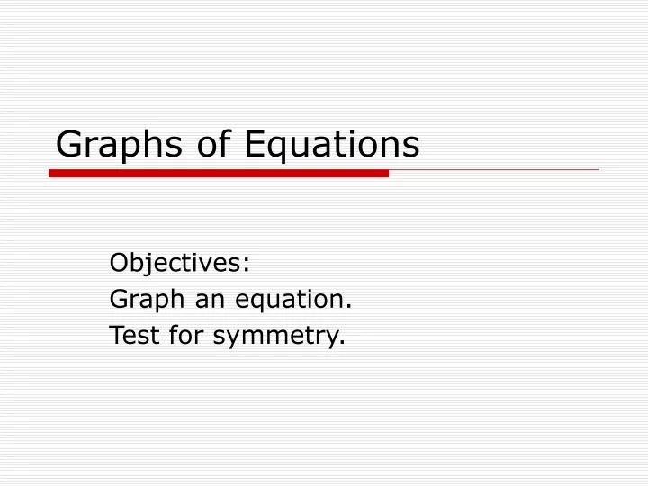 graphs of equations