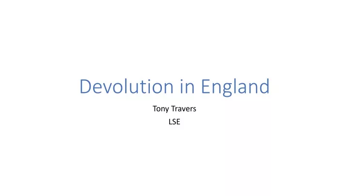 devolution in england