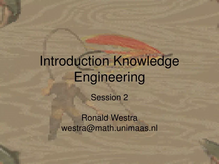 introduction knowledge engineering