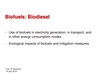 Biofuels : Biodiesel