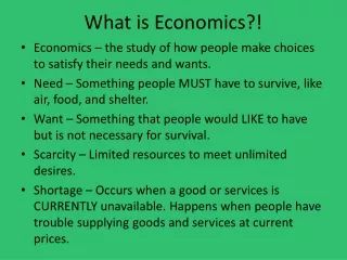 What is Economics?!