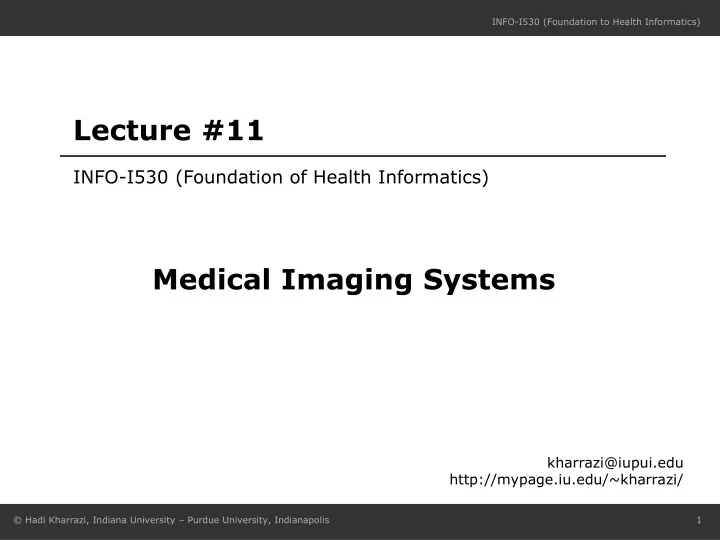 info i530 foundation of health informatics