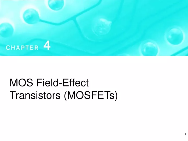 mos field effect transistors mosfets