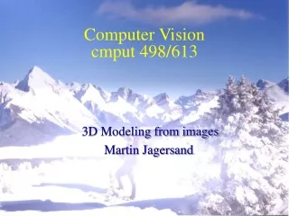 Computer Vision cmput 498/613