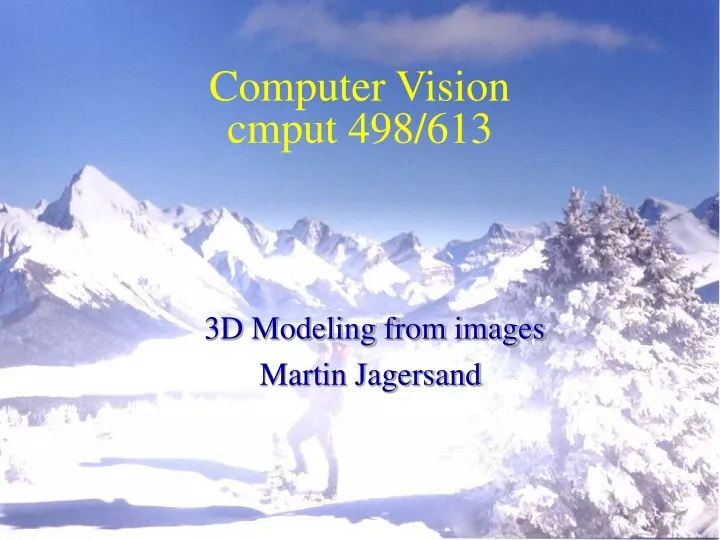 computer vision cmput 498 613