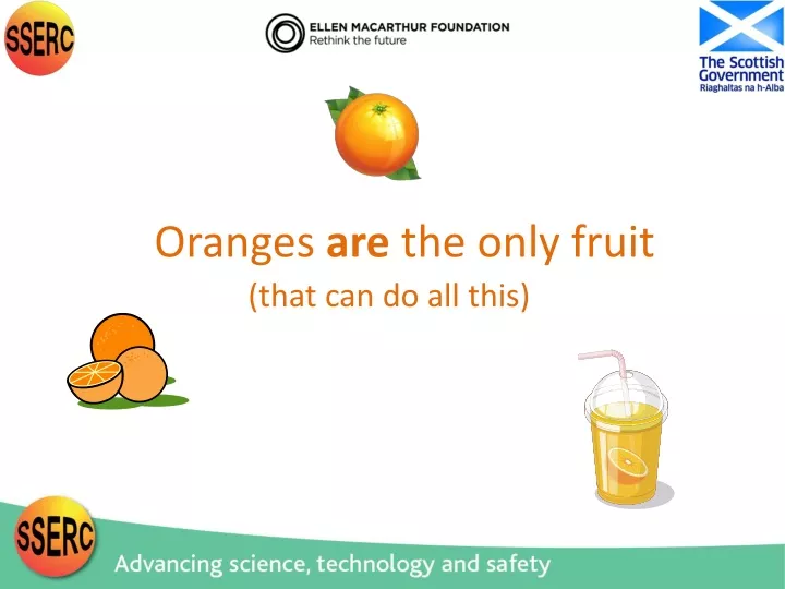 oranges are the only fruit