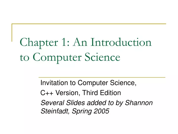 chapter 1 an introduction to computer science