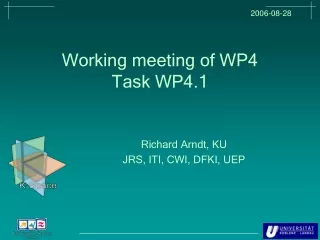 Working meeting of WP4 Task WP4.1