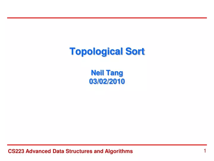topological sort neil tang 03 02 2010