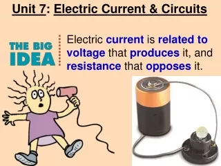 Unit 7 :  Electric Current &amp; Circuits