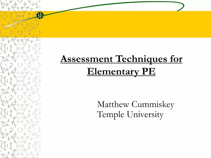 assessment techniques for elementary pe