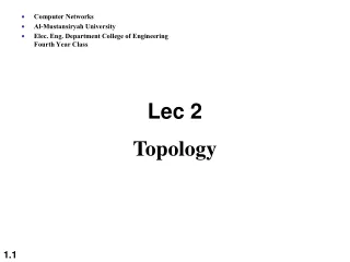 Lec 2 Topology