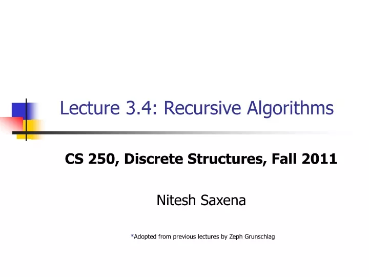 lecture 3 4 recursive algorithms