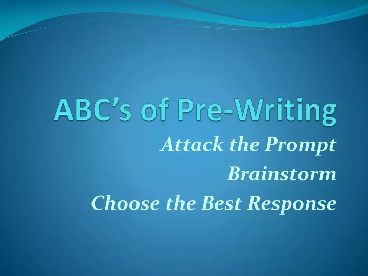 abc s of pre writing