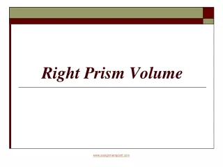 Right Prism Volume