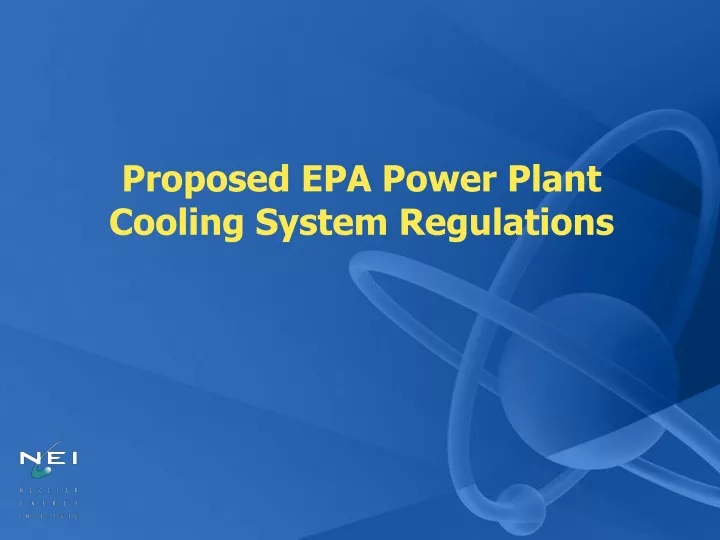 proposed epa power plant cooling system regulations