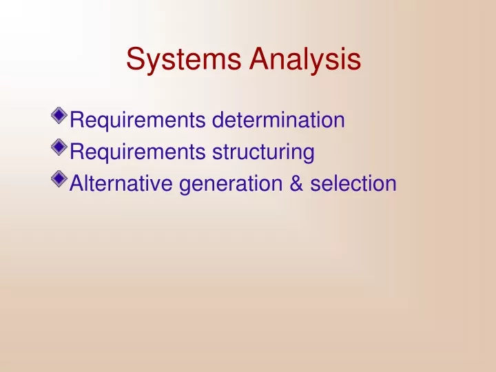 systems analysis