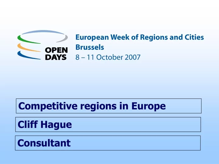 competitive regions in europe