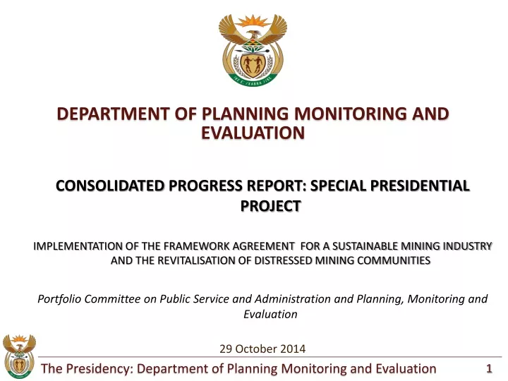 department of planning monitoring and evaluation