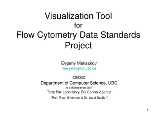 Visualization Tool  for Flow Cytometry  Data Standards  Project