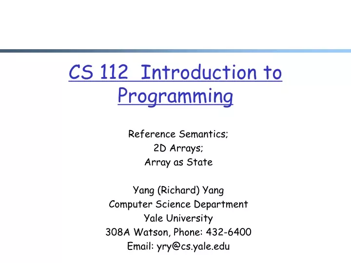cs 112 introduction to programming