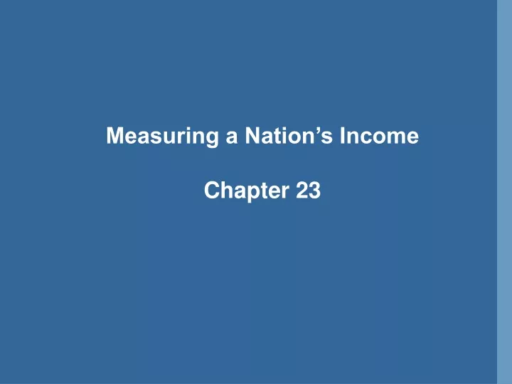 measuring a nation s income chapter 23