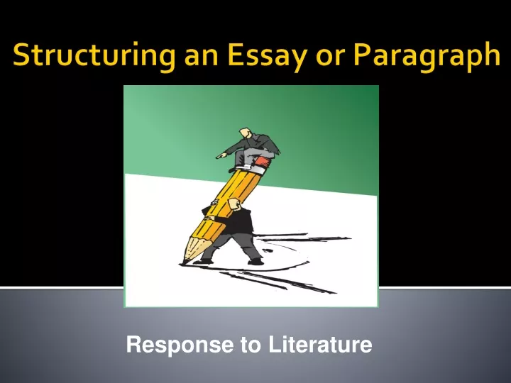 structuring an essay or paragraph