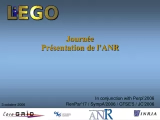 Journée  Présentation de l’ANR