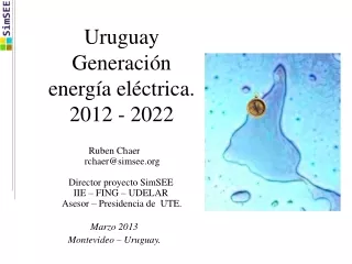 Uruguay Generación energía eléctrica. 2012 - 2022